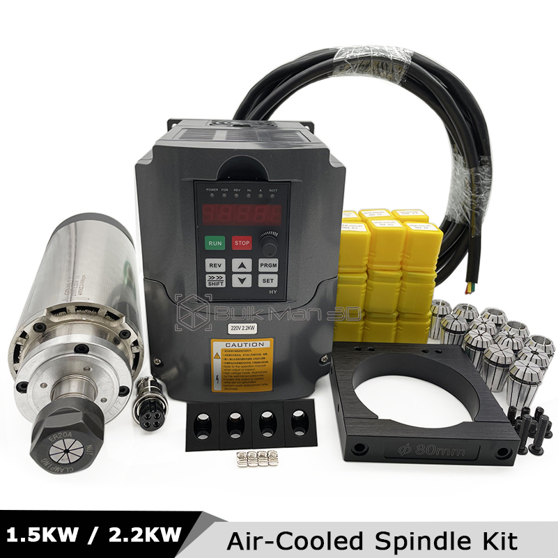 Air Cooled 1.5Kw Spindle Motor Inverter 110V - 2,2 kW 1,5 kW Hava Soğutmalı